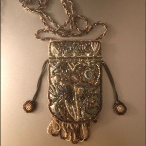 Beaded mini crossbody purse